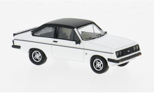 Diecast model cars Ford Escort RS 2000 MK II white/black 1977 1/87 PCX87