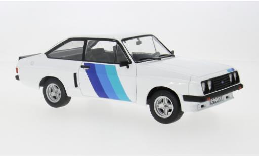 Diecast model cars Ford Escort RS 2000 MK II X-Pack white/Dekor 1977 1/18 MCG