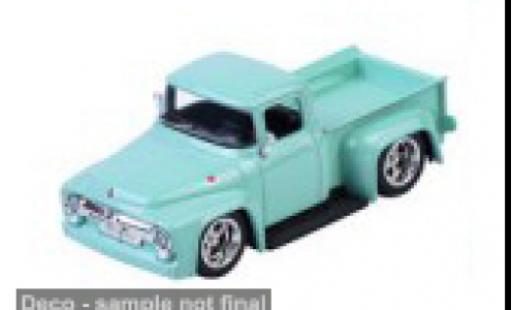 Diecast model cars Ford F-100 Pickup 00 turquoise 1956 1/64 Majorette