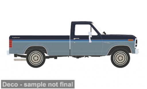 Diecast model cars Ford F-150 Pickup 50 Custom blue/blue 1981 1/64 IXO America