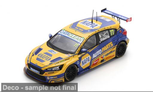 Diecast model cars Ford Focus BTCC 2025 #77 S.Osborne 1/43 Spark