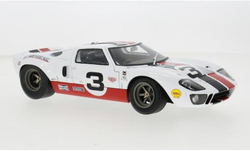 Diecast model cars Ford GT40 Mk I .1 Eric white 1/18 Solido