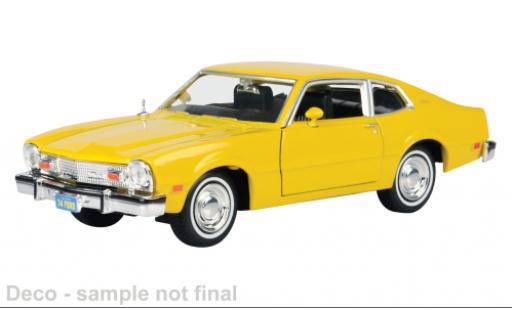 Diecast model cars Ford Maverick Berline yellow 1974 1/24 Motormax