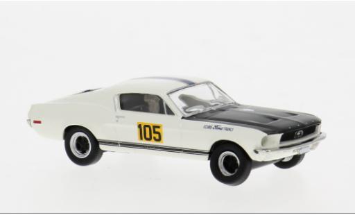Diecast model cars Ford Mustang Fastback 1968 Ecurie France #105 1/87 Brekina