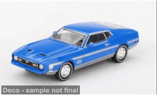 Diecast model cars Ford Mustang Mach 1 blue 1971 :64 1/64 Mini GT