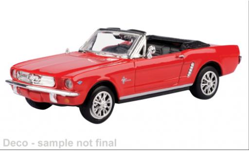 Diecast model cars Ford Mustang Hardtop red/black 1964 1/43 Motormax