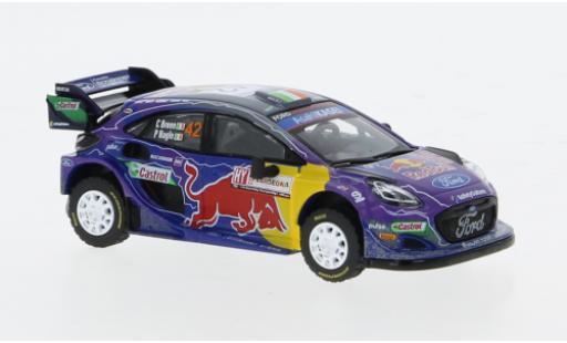 Diecast model cars Ford Puma Rally1 #42 1/64 Mini GT