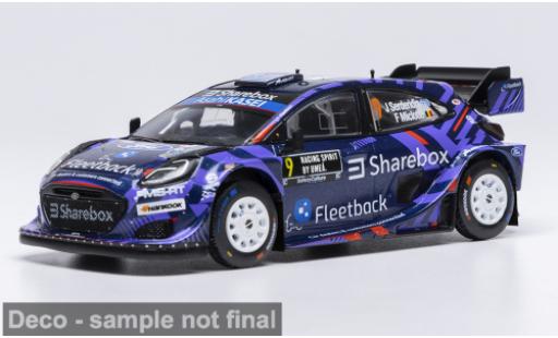 Diecast model cars Ford Puma Rally1 WRC Rally Sweden 2025 #9 J.Serderidis/F.Miclotte 1/43 IXO
