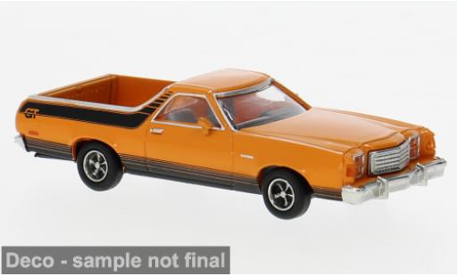 Diecast model cars Ford Ranchero GT orange 1977 1/87 Brekina