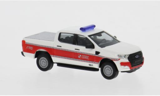 Diecast model cars Ford Ranger Emergency 2016 Fire brigade W&Atilde;&frac14;rzburg 1/87 Busch