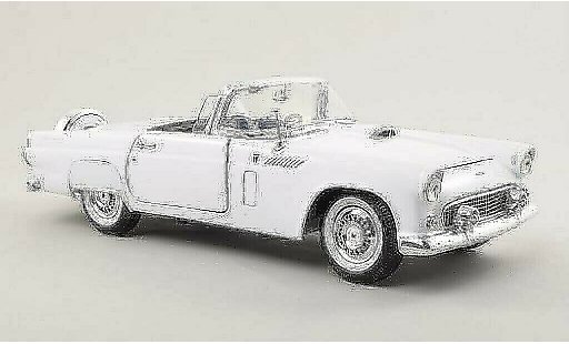 Ford Thunderbird Two-Seater 1/18 Motormax Convertible white 1956 diecast model cars