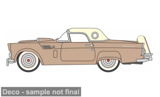 Diecast model cars Ford Thunderbird Two-Seater brown/beige 1956 1/87 Oxford