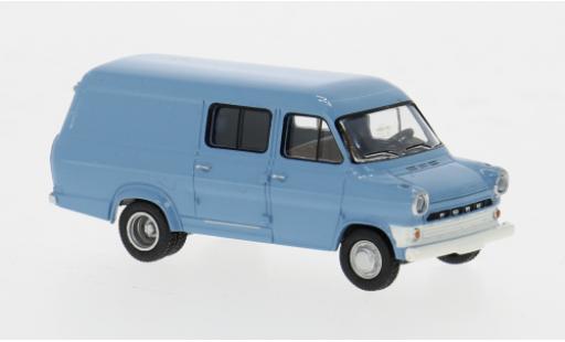 Diecast model cars Ford Transit Kastenwagen blue 1970 1/87 Brekina