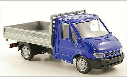 Ford Transit Pritsche 1/87 Rietze flatbed blue/grey 2001 diecast model cars