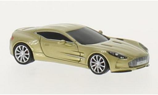 Diecast model cars Aston Martin One-77 coupe -77 metallic beige 1/87 FrontiArt