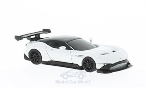 Diecast model cars Aston Martin Vulcan track white Fahrzeug auf Podest verklebt 1/87 FrontiArt