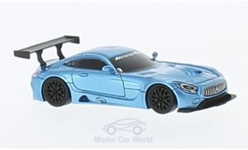 Diecast model cars Mercedes AMG GT GT3 3 metallic blue 1/87 FrontiArt