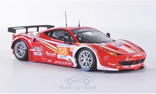 Diecast model cars Ferrari 458 Italia GT2 No.58 Luxury Racing 24h Le Mans 2012 1/43 Fujimi