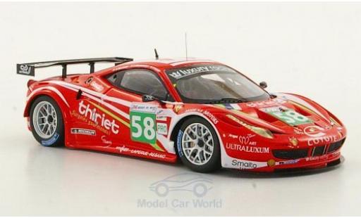 Diecast model cars Ferrari 458 Italia GT2 No.58 Team Luxury Racing 24h Le Mans 2011 P.Thiriet/F.Jakubowski 1/43 Fujimi