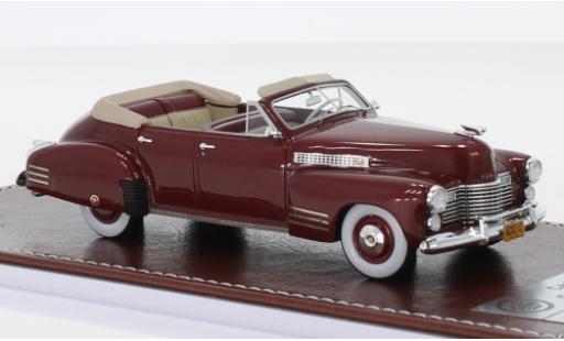 Diecast model cars Cadillac Series 62 Convertible Sedan metallic red 1941 1/43 GIM   Great Iconic Models