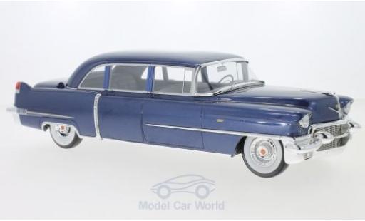 Diecast model cars Cadillac Fleetwood Series 75 metallic blue 1956 1/18 GLM