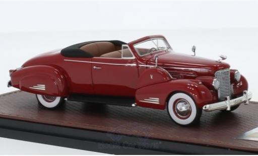 Diecast model cars Cadillac V16 Convertible Coupe red 1938 1/43 GLM