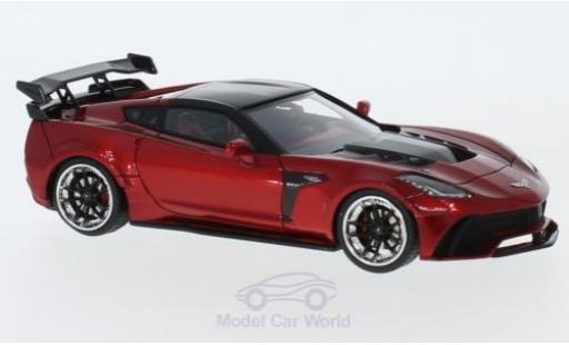 Diecast model cars Chevrolet Corvette tuning Widebody DarwinPRO Black Sails metallic red 2016 1/43 GLM