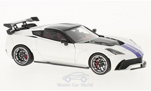 Diecast model cars Chevrolet Corvette tuning Widebody DarwinPRO Black Sails white/blue 2016 1/43 GLM