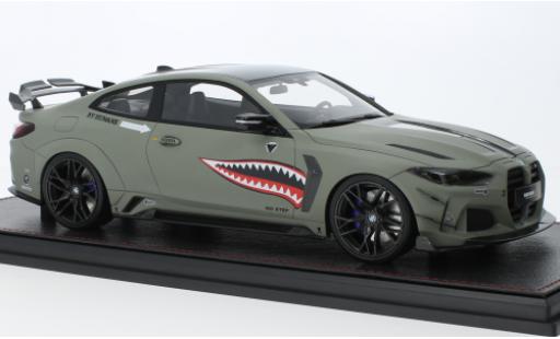 Diecast model cars Bmw M4 coupe (G82) ByHumans Louisiana WBK grey clair 2022 1/18 GLM