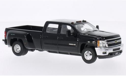 Diecast model cars Chevrolet Silverado pickup 3500HD black 2011 1/43 GLM