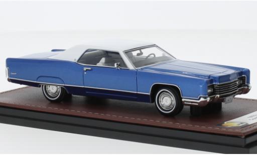 Diecast model cars Lincoln Continental 1970 Coupe metallise blue/white 1/43 GLM