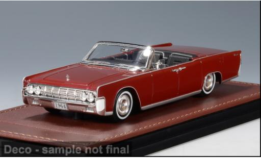 Diecast model cars Lincoln Continental 1964 Convertible red 1/43 GLM
