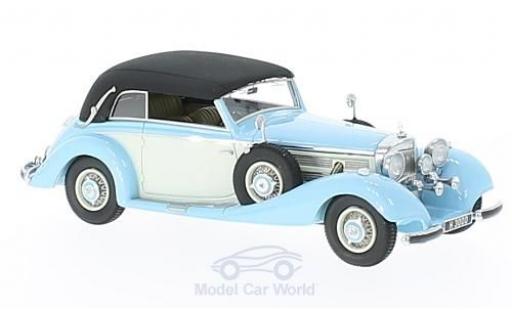 Diecast model cars Mercedes 540 Cabriolet K Convertible B blue/white RHD 1937 closed 1/43 GLM