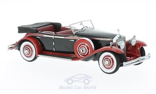 Diecast model cars Rolls Royce Phantom 1932 II Brewster Newmarket Permanent Sport Sedan Convertible black/red 1/43 GLM