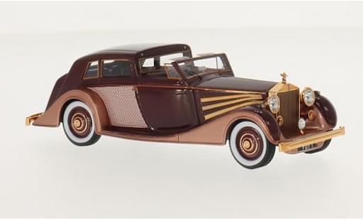 Diecast model cars Rolls Royce Phantom Freestone & Webb III Sedanca de Ville red/copper RHD 1937 ch&Atilde;&cent;ssis #3CP38 1/43 GLM