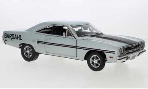 Diecast model cars Plymouth GTX 1970 Bardahl metallise grey 1/18 GMP