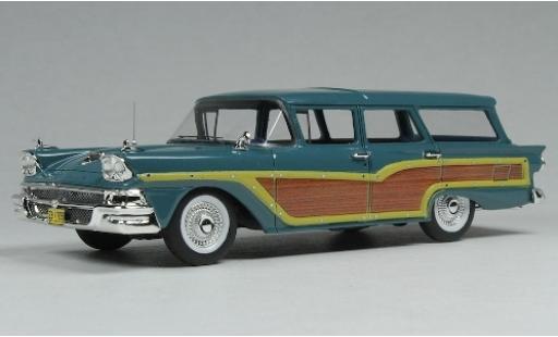 Diecast model cars Ford Country Squire Woody Wagon blue/Holzoptik 1958 1/43 Goldvarg Collections