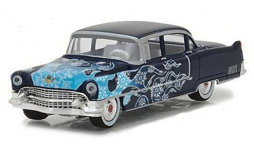 Diecast model cars Cadillac Fleetwood Series 60 blue/Dekor 1955 1/64 Greenlight