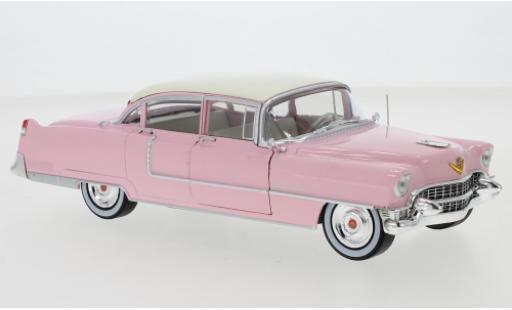 Diecast model cars Cadillac Fleetwood Series 60 pink/white 1955 1/24 Greenlight