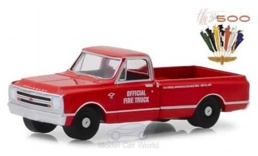 Diecast model cars Chevrolet C-10 pompiers Indianapolis 500 Official Fire Truck 1967 51th Indianapolis 500 1/64 Greenlight