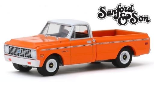 Diecast model cars Chevrolet C-10 Pickup orange/white Sanford & Son 1971 1/64 Greenlight