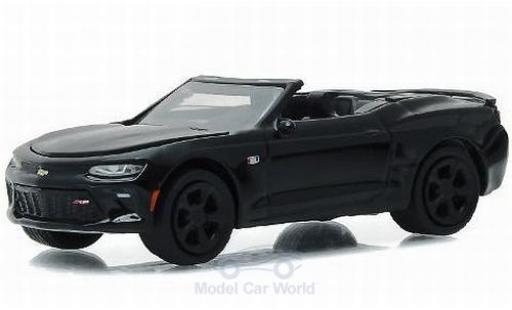 Diecast model cars Chevrolet Camaro Convertible metallic black 2017 Black Bandit - Series 16 without Vitrine 1/64 Greenlight