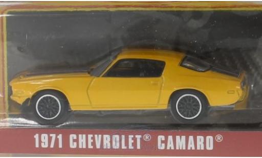Diecast model cars Chevrolet Camaro Coupe yellow 1971 1/64 Greenlight