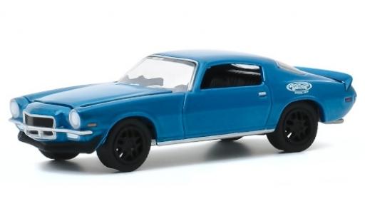 Diecast model cars Chevrolet Camaro Coupe metallic blue/Dekor 1970 Testfahrzeug 1/64 Greenlight
