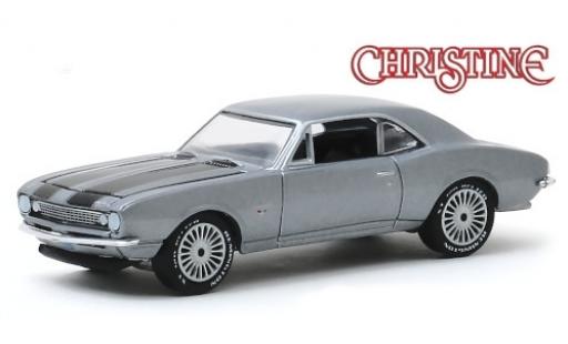 Diecast model cars Chevrolet Camaro Coupe metallic grey/black Christine 1967 1/64 Greenlight