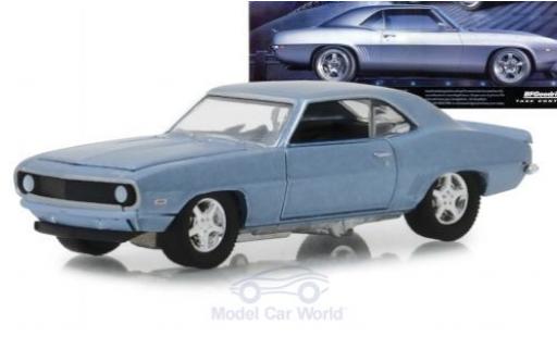 Diecast model cars Chevrolet Camaro Coupe metallic blue 1969 1/64 Greenlight