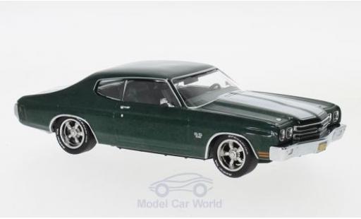 Diecast model cars Chevrolet Chevelle SS 396 metallic green/white John Wick 1970 1/43 Greenlight