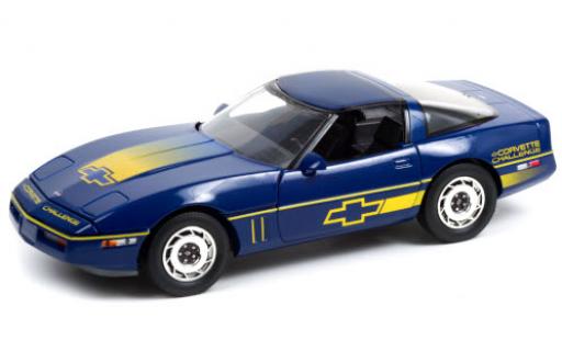 Diecast model cars Chevrolet Corvette Coupe (C4) blue/Dekor Challenge 1988 toit d&Atilde;&copy;tachable 1/18 Greenlight