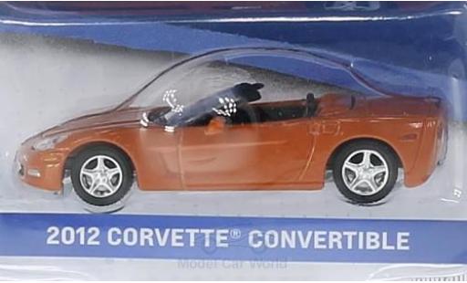 Diecast model cars Chevrolet Corvette Convertible metallic orange 2012 General Motors Series 1 without Vitrine 1/64 Greenlight