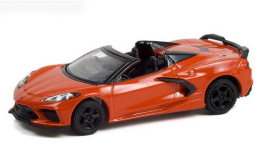 Diecast model cars Chevrolet Corvette Stingray Convertible metallic orange 2021 1/64 Greenlight